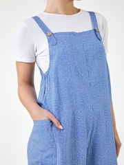 Roman Blue Stripe Print Jumpsuit - Image 4 of 4