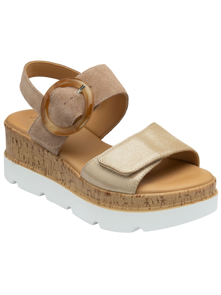 Lotus Natural Wedges Platform Sandals - Image 1 of 4