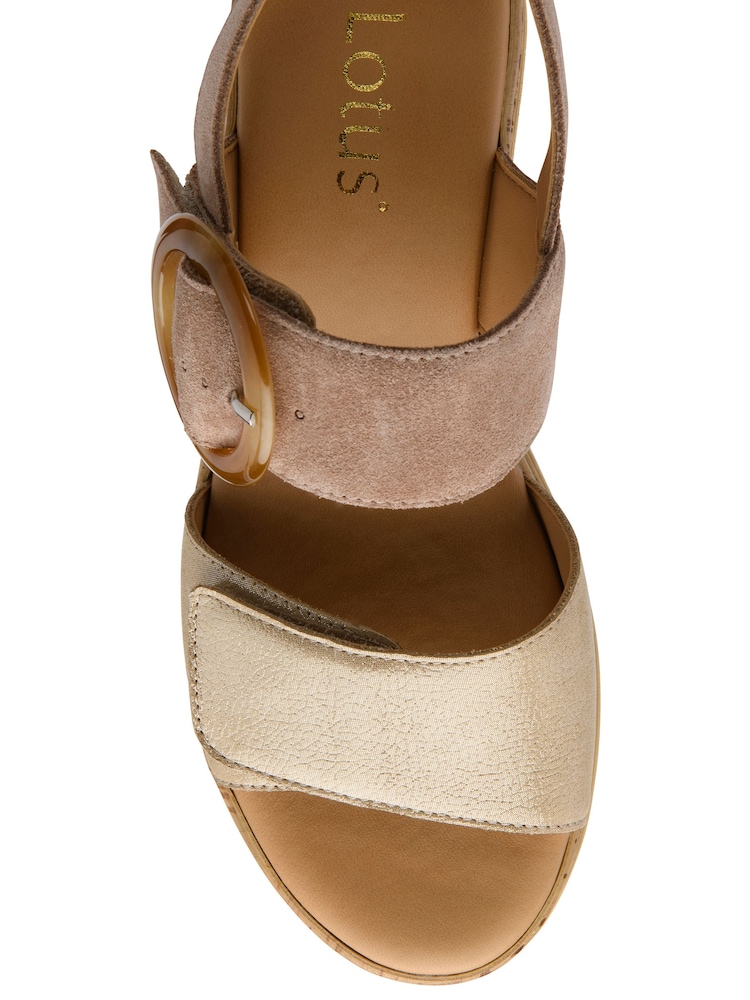 Lotus Natural Wedges Platform Sandals - Image 4 of 4