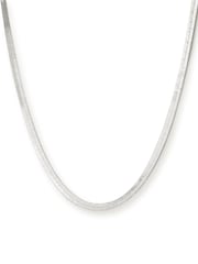 AllSaints Silver Tone Signature Snake Chain Collar Necklace - Image 4 of 5