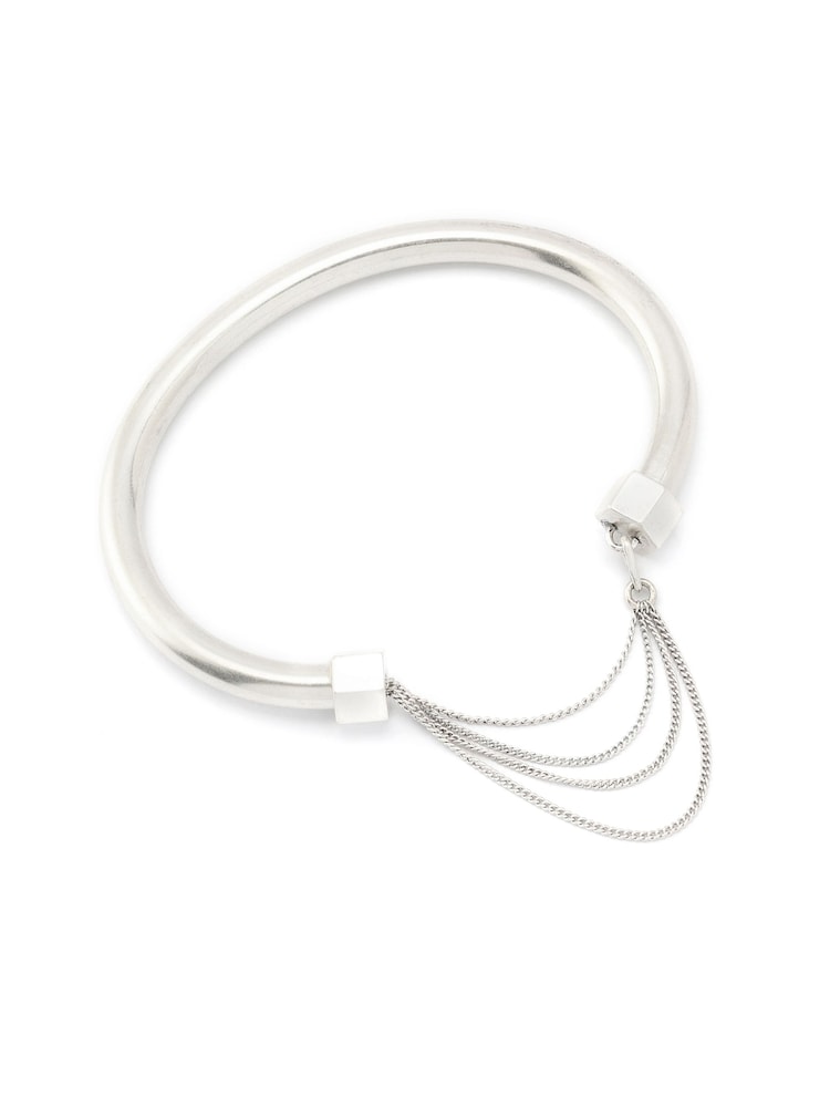 AllSaints Silver Tone Swag Chain Cuff Bracelet - Image 1 of 3