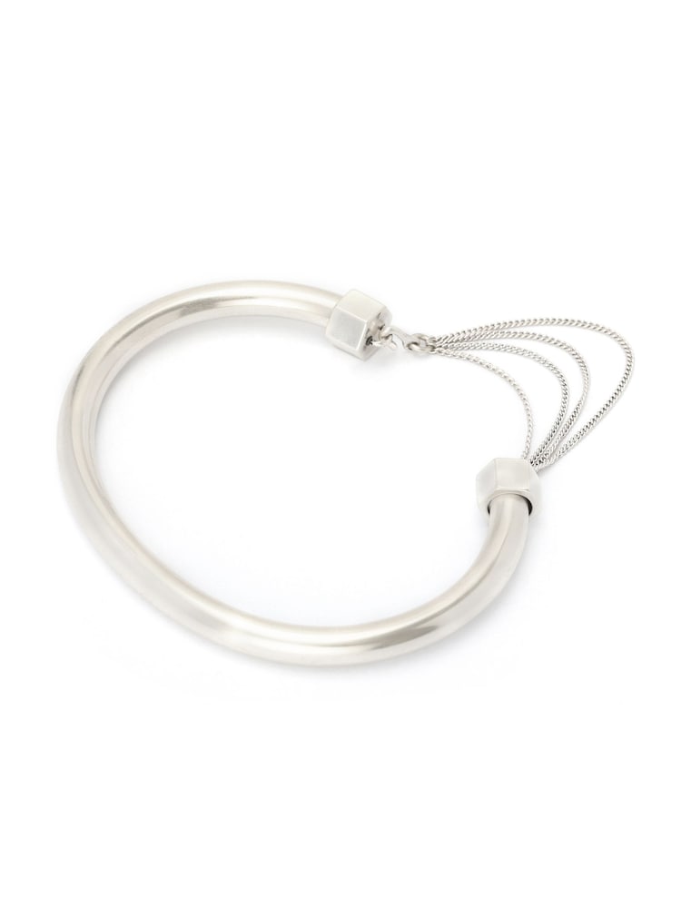 AllSaints Silver Tone Swag Chain Cuff Bracelet - Image 2 of 3