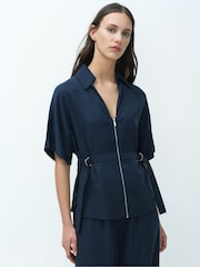 French Connection Blue Yassie Utility Shirt - Image 2 of 6