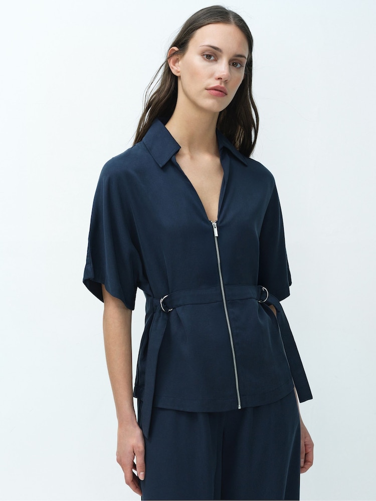 French Connection Blue Yassie Utility Shirt - Image 2 of 6