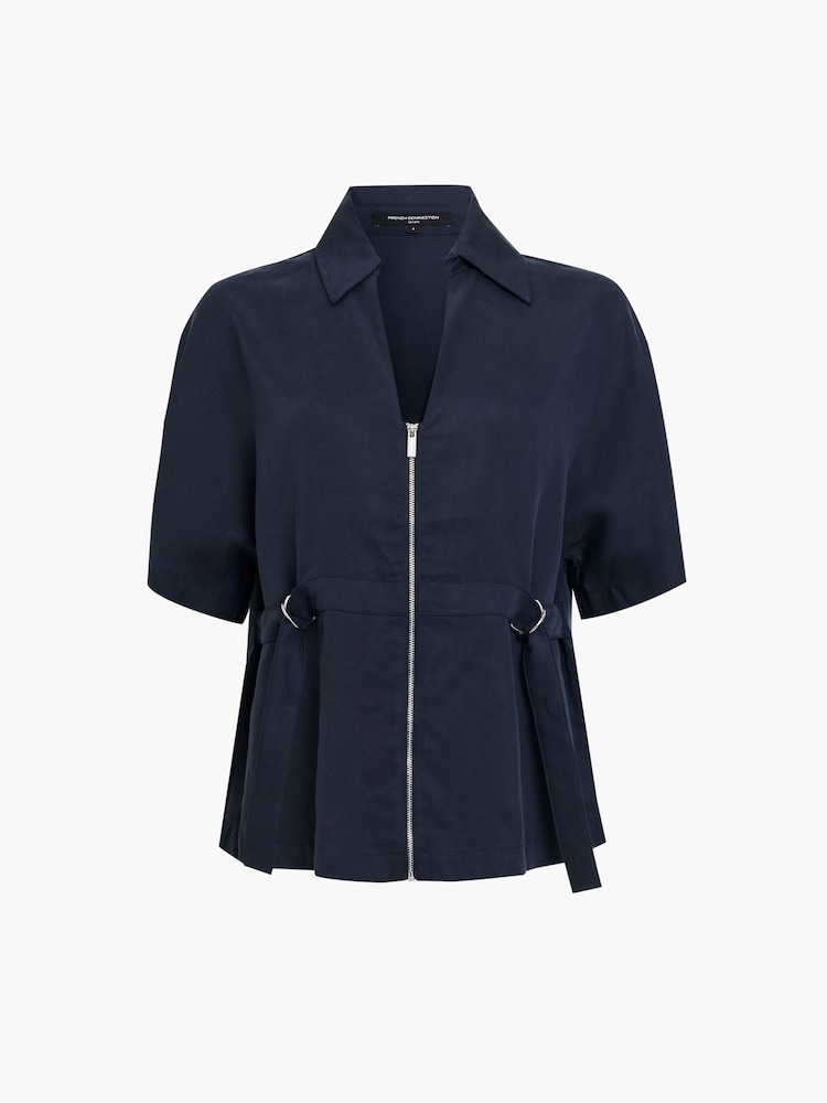 French Connection Blue Yassie Utility Shirt - Image 6 of 6