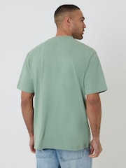 Threadbare Green Relaxed Fit Cotton T-Shirts 2 Pack - Image 2 of 4