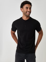 Threadbare White Cotton Grandad Collar T-Shirts 2 Pack - Image 2 of 5