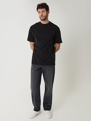 Threadbare Red Relaxed Fit Cotton T-Shirts 2 Pack - Image 3 of 4