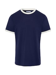 Threadbare מארז של 2 חולצות טי מסיב כותנה עם צווארון עגול בצבע מנוגד - תמונה 5 מתוך 5