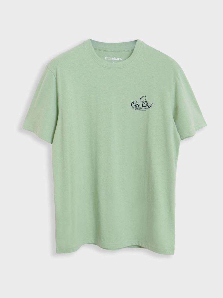 Threadbare Blue Cotton Crew Neck Graphic T-Shirts 3 Pack - Image 2 of 7 Threadbare Blue Cotton Crew Neck Graphic T-Shirts 3 Pack - Image 2 of 7