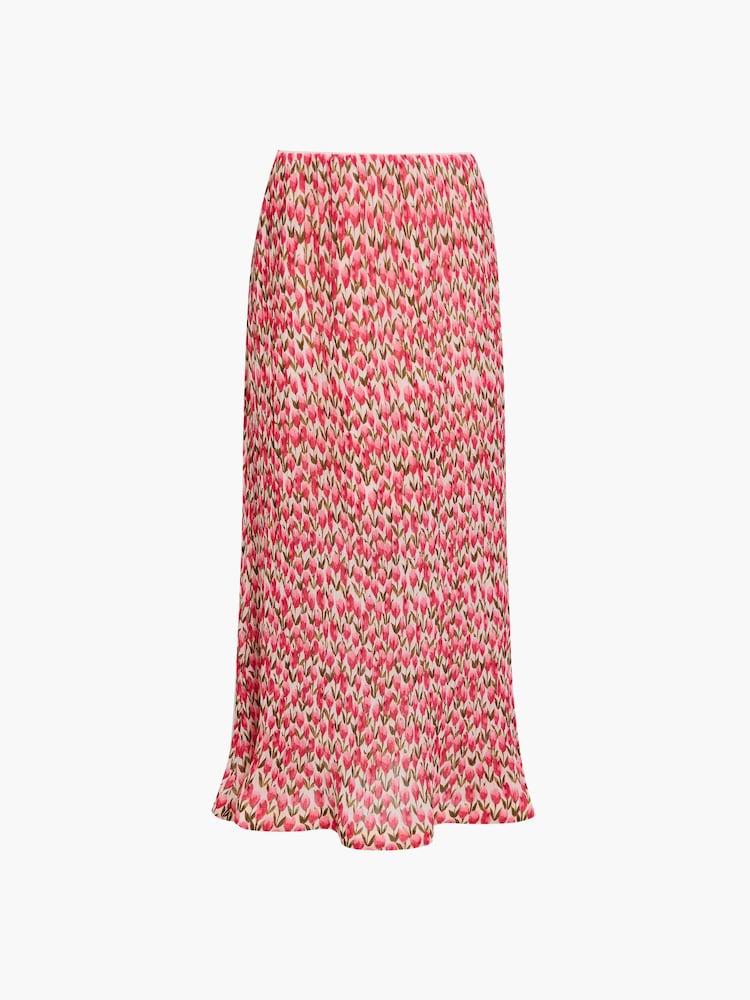 French Connection Pink Noelle Plisse Peplum Hem Skirt - Image 6 of 6 French Connection Pink Noelle Plisse Peplum Hem Skirt - Image 6 of 6