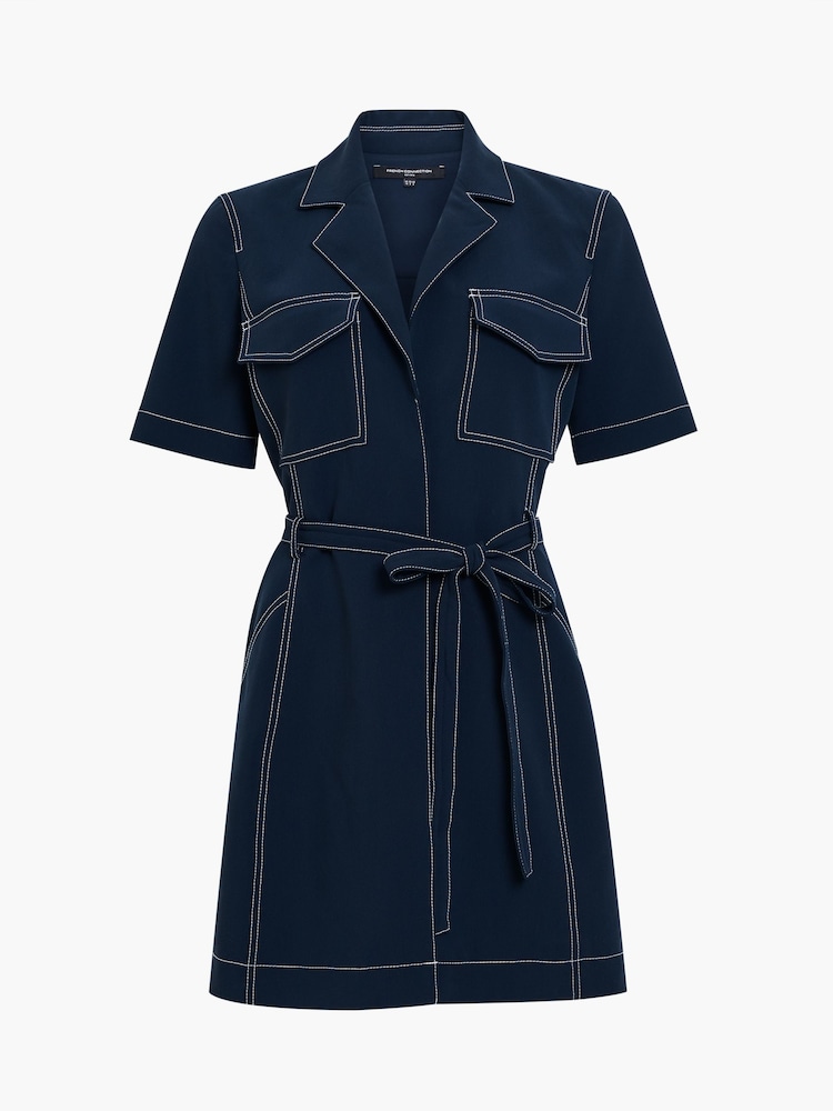 French Connection Azra Patch Pocket Mini Dress - Imaginea 5 din 5
