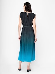 French Connection Grey Xena Pleated Ombre Column Dress - Image 5 of 7
