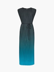 French Connection Grey Xena Pleated Ombre Column Dress - Image 6 of 7