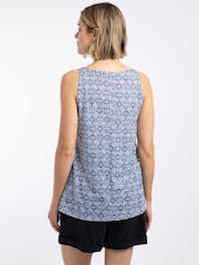 Weird Fish Blue Aliana Printed Burnout Vest - Image 2 of 7