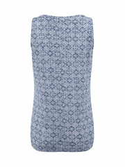 Weird Fish Blue Aliana Printed Burnout Vest - Image 7 of 7