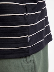 Weird Fish Blue Grayson Textured Stripe T-Shirt - Image 5 of 7