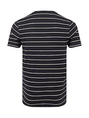 Weird Fish Blue Grayson Textured Stripe T-Shirt - Image 7 of 7