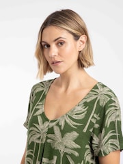Weird Fish Green Annuri Lightweight Printed Tunic - Image 4 of 8