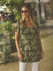 Weird Fish Green Annuri Lightweight Printed Tunic - Image 6 of 8