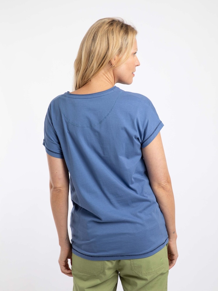 Weird Fish Blue Marina Front Print Graphic T-Shirt - Image 2 of 6 Weird Fish Blue Marina Front Print Graphic T-Shirt - Image 2 of 6