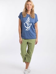 Weird Fish Blue Marina Front Print Graphic T-Shirt - Image 3 of 6
