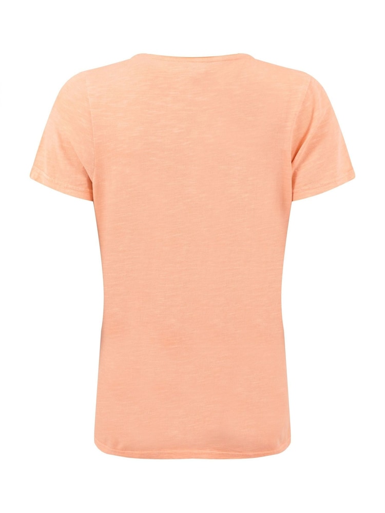 Weird Fish Orange Hailey V-Neck T-Shirt - Image 7 of 7 Weird Fish Orange Hailey V-Neck T-Shirt - Image 7 of 7