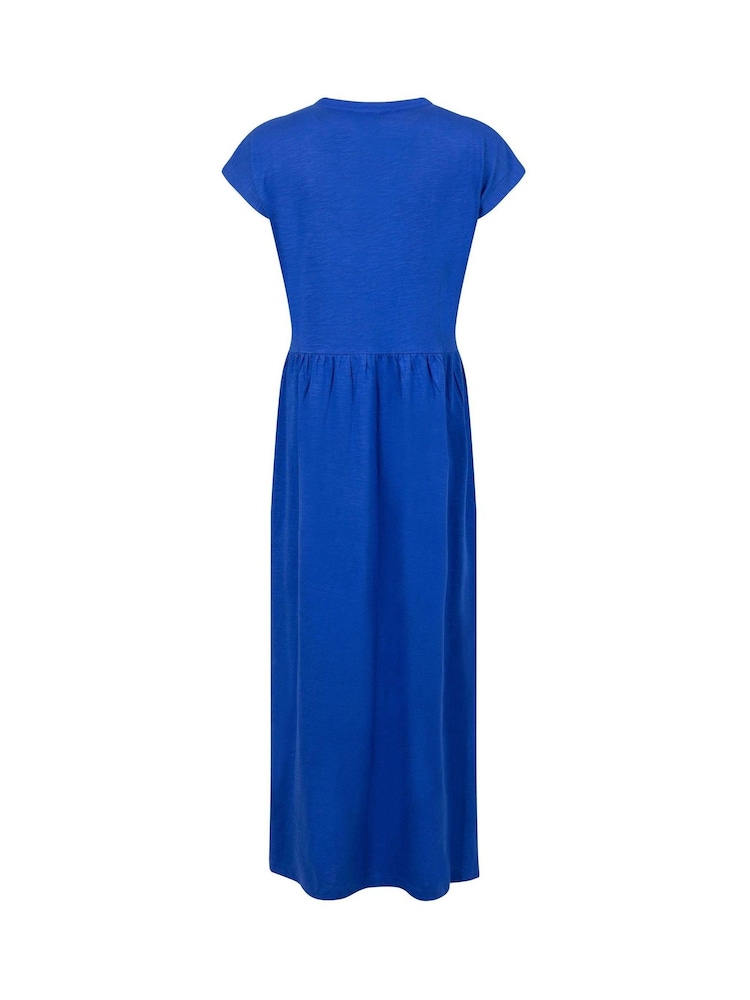 Weird Fish Blue Reed Plain Jersey Notch Neck Maxi Dress - Image 7 of 7 Weird Fish Blue Reed Plain Jersey Notch Neck Maxi Dress - Image 7 of 7