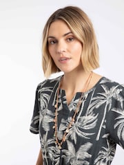 Weird Fish Black Rhianne Printed Tiered Maxi Dress - Image 5 of 8