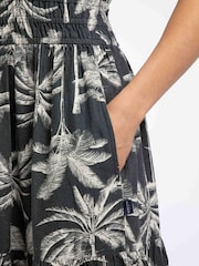 Weird Fish Black Rhianne Printed Tiered Maxi Dress - Image 6 of 8
