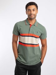 Weird Fish Green Bradbury Pique Stripe Polo Shirt - Image 2 of 8