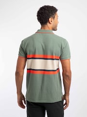 Weird Fish Green Bradbury Pique Stripe Polo Shirt - Image 3 of 8