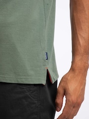 Weird Fish Green Bradbury Pique Stripe Polo Shirt - Image 6 of 8