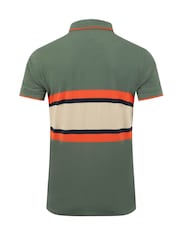 Weird Fish Green Bradbury Pique Stripe Polo Shirt - Image 8 of 8