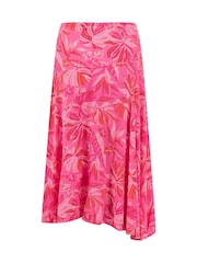 Weird Fish Pink Cresento Printed Asymmetric Slit Skirt - Image 7 of 7