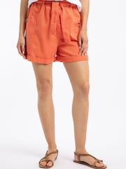 Weird Fish Orange Cynthia Cotton Twill Shorts - Image 3 of 6