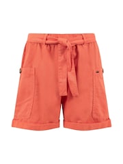 Weird Fish Orange Cynthia Cotton Twill Shorts - Image 5 of 6