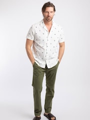 Weird Fish Cream Hugh Printed Shirt - Image 4 of 9
