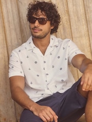 Weird Fish Cream Hugh Printed Shirt - Image 7 of 9