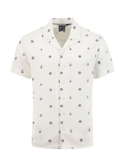 Weird Fish Cream Hugh Printed Shirt - Image 8 of 9