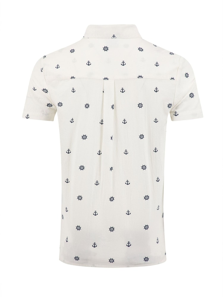 Weird Fish Cream Hugh Printed Shirt - Image 9 of 9 Weird Fish Cream Hugh Printed Shirt - Image 9 of 9