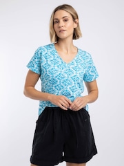 Weird Fish Sky Blue Merica Printed Jersey T-Shirt - Image 1 of 7
