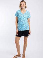 Weird Fish Sky Blue Merica Printed Jersey T-Shirt - Image 3 of 7