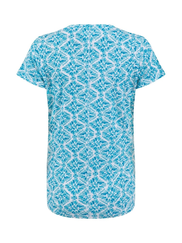 Weird Fish Sky Blue Merica Printed Jersey T-Shirt - Image 7 of 7