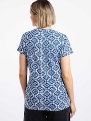 Weird Fish Blue Merica Printed Jersey T-Shirt - Image 2 of 6