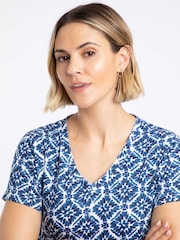 Weird Fish Blue Merica Printed Jersey T-Shirt - Image 3 of 6