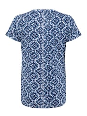 Weird Fish Blue Merica Printed Jersey T-Shirt - Image 6 of 6