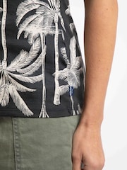 Weird Fish Black Dani Printed Scoop Neck Vest - Image 5 of 7