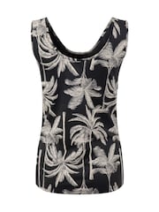 Weird Fish Black Dani Printed Scoop Neck Vest - Image 7 of 7
