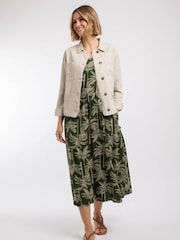 Weird Fish Cream Karsten Relaxed Linen Jacket - Image 4 of 9